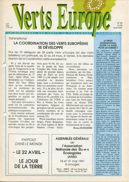 Verts Europe n°29 (1991)