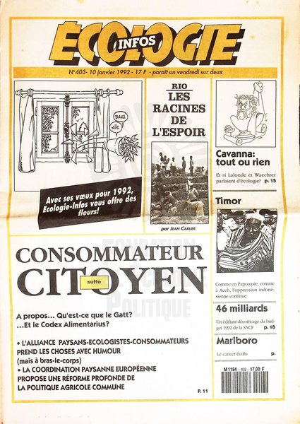 ECOLOGIE INFOS N°403 (1992)