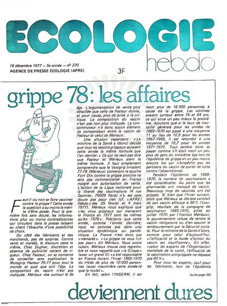 ECOLOGIE HEBDO N°270 (1977)