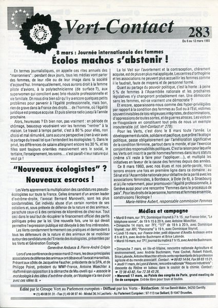 Vert-Contact n°283 (1993)