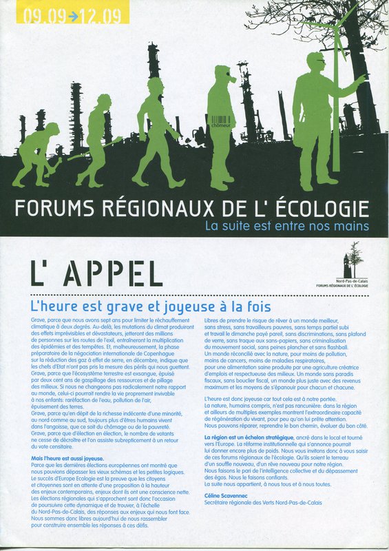 FORUMS RÉGIONAUX DE L’ÉCOLOGIE (2009)