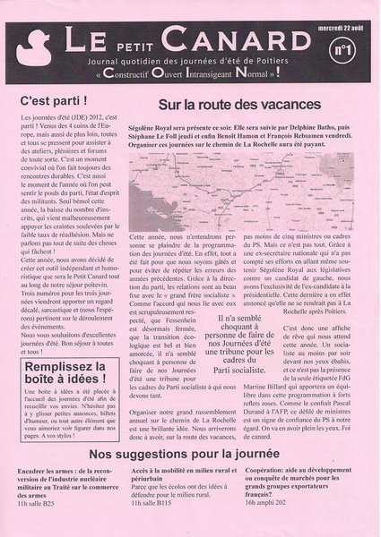 Le petit canard n°1 (2012)