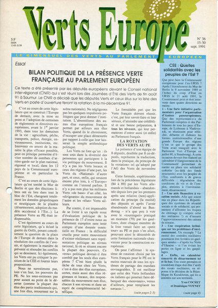 Verts Europe n°36 (1991)