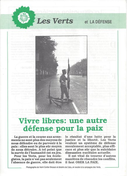 Les Verts et la défense (1989)