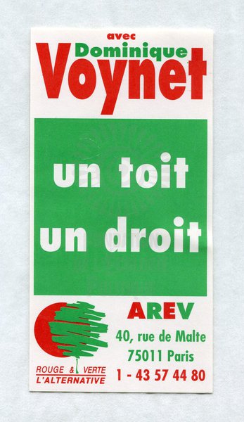 Un toit un droit (présidentielle 1995)