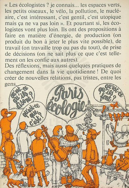 Brochure de Paris Ecologie (ca. 1978)