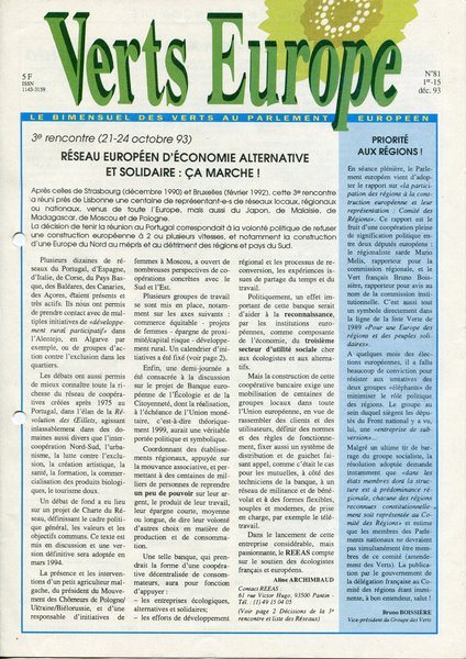 Verts Europe n°81(1993)