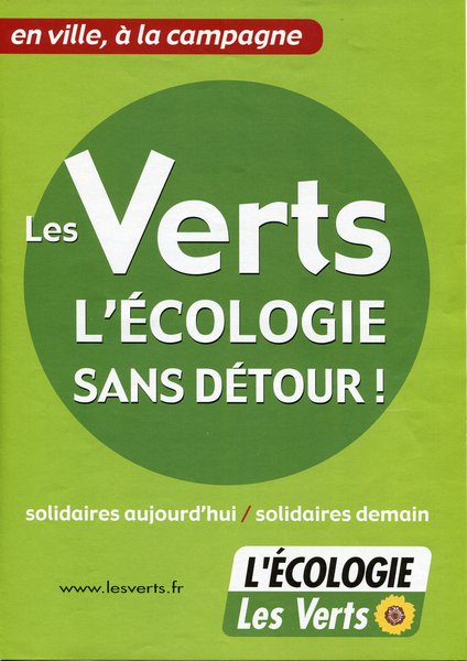 Les Verts, L’ÉCOLOGIE SANS DÉTOUR ! (municipales 2008)