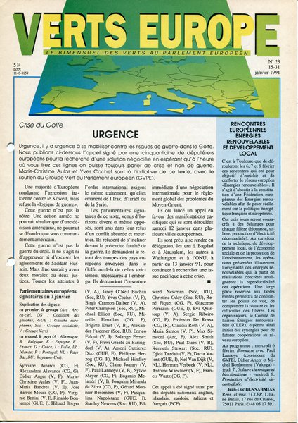 Verts Europe n°23 (1991)