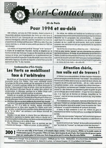 Vert-Contact n°300 (1993)