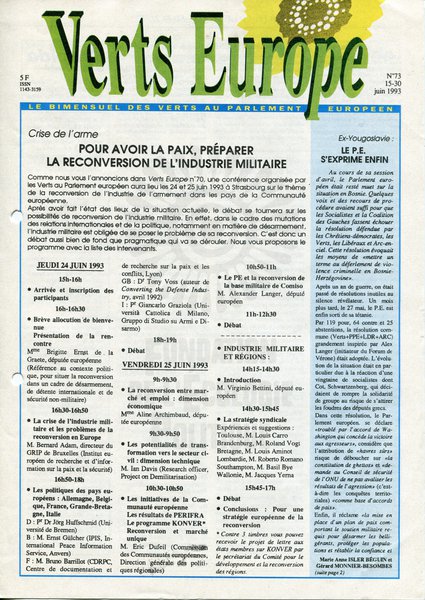 Verts Europe n°73 (1993)
