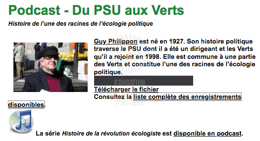 Du PSU aux Verts par Guy Philippon (2008)