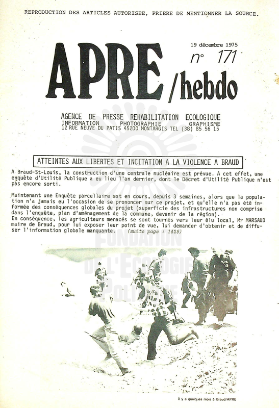 APRE HEBDO N°171 (1975)