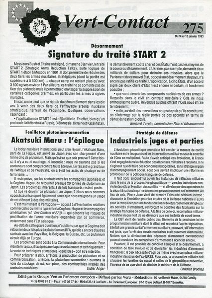 Vert-Contact n°275 (1993)