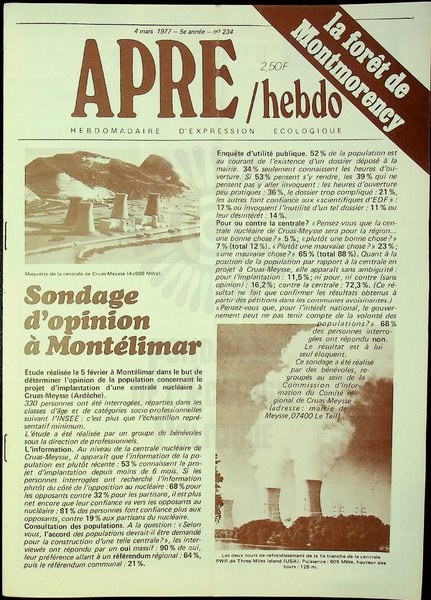 APRE HEBDO N°234 (1977)