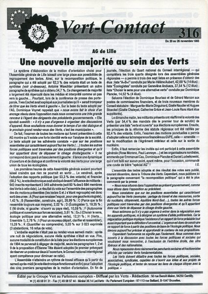 Vert-Contact n°316 (1993)