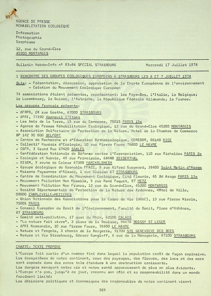 BULLETIN DE L'APRE N°83-84 (1974)