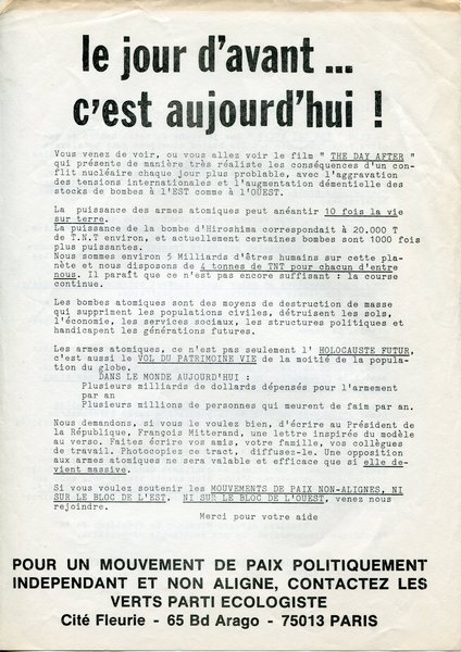 LE JOUR D’AVANT… C’EST AUJOURD’HUI ! (1984)