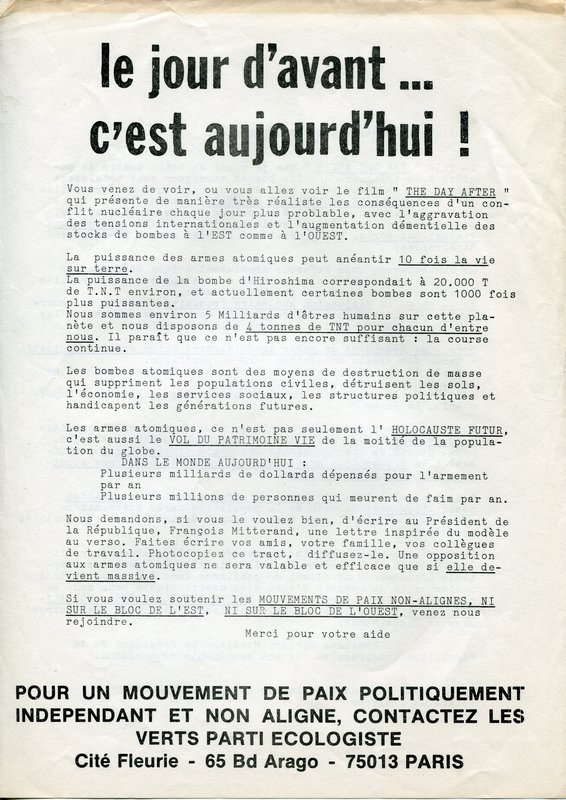 LE JOUR D’AVANT… C’EST AUJOURD’HUI ! (1984)