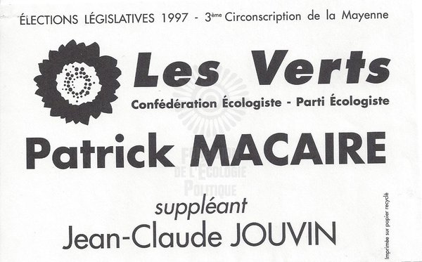 Patrick Macaire (législatives 1997)