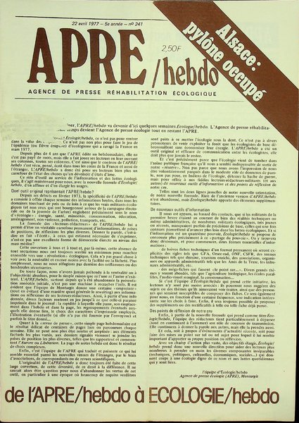 APRE HEBDO N°241 (1977)