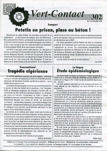 Vert-Contact n°302 (1993)