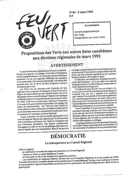 Feu vert n°43 (1992)