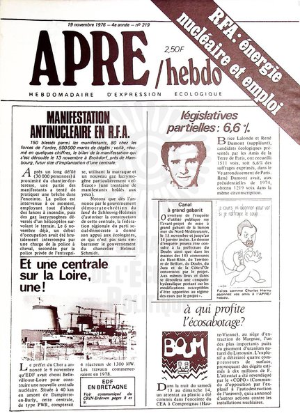 APRE HEBDO N°219 (1976)