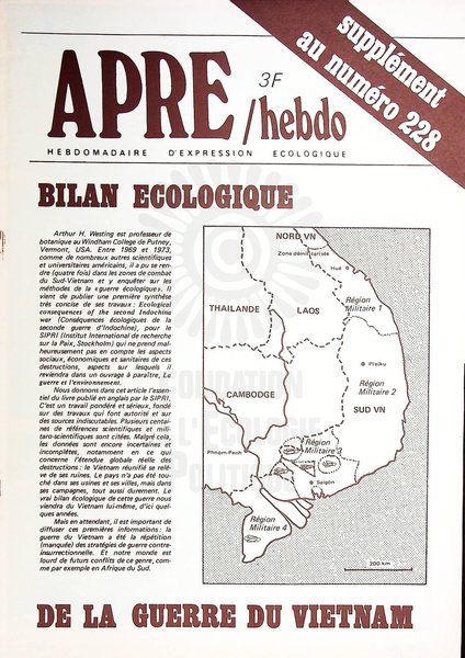 APRE HEBDO N°228 SUPPLEMENT (1977)