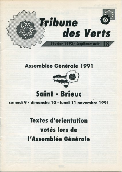 Supplément à la Tribune des Verts n°18 (1991)