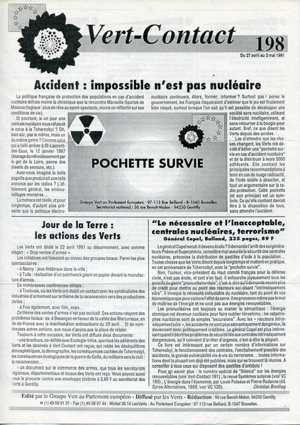 Vert-Contact n°198 (1991)