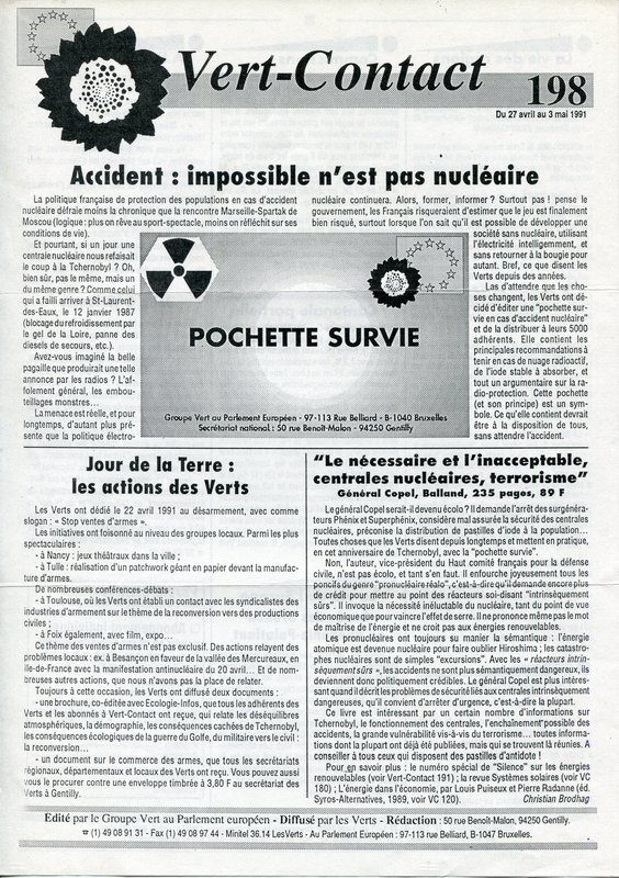 Vert-Contact n°198 (1991)