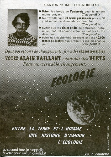 VOTEZ ALAIN VAILLANT (cantonales 1985)