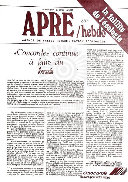 APRE HEBDO N°238 (1977)