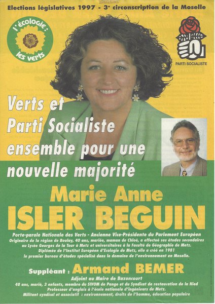 Marie Anne ISLER BEGUIN (législatives 1997)