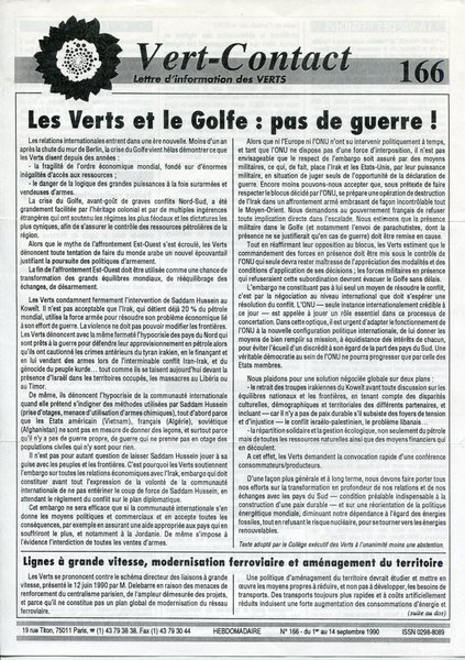 Vert-Contact n°166 (1990)