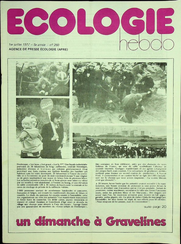 ECOLOGIE HEBDO N°250 (1977)