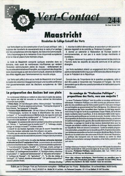 Vert-Contact n°244 (1992)