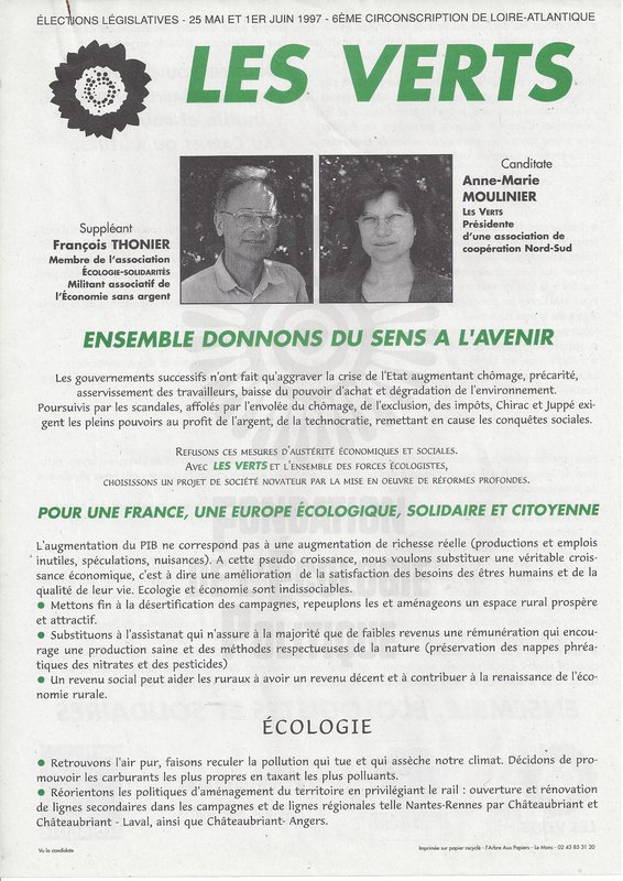 François THONIER (législatives 1997)