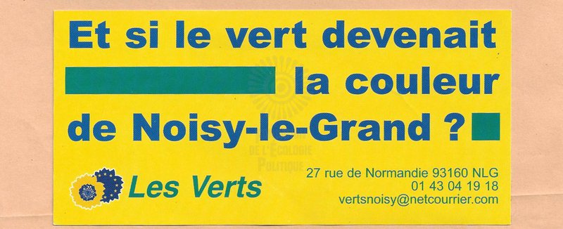 Et si le vert devenait la couleur de Noisy-le-Grand ? (2001)