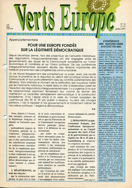 Verts Europe n°34 (1991)