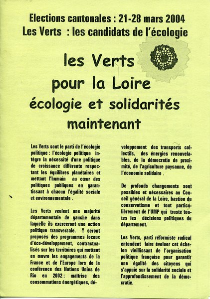 Les Verts pour la Loire (cantonales 2004)