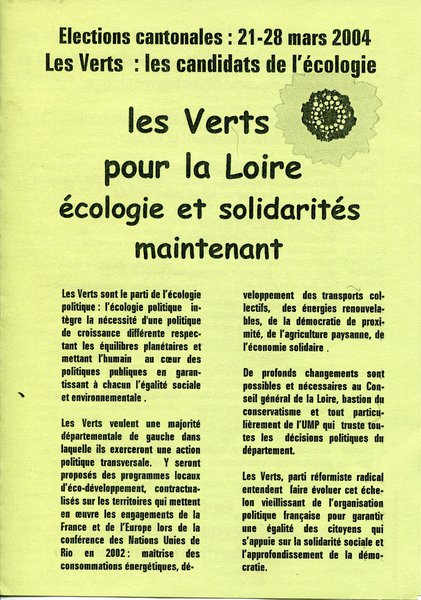 Les Verts pour la Loire (cantonales 2004)