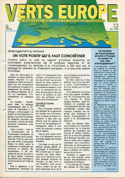 Verts Europe n°20 (1990)