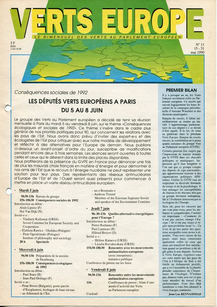 Verts Europe n°11 (1990)
