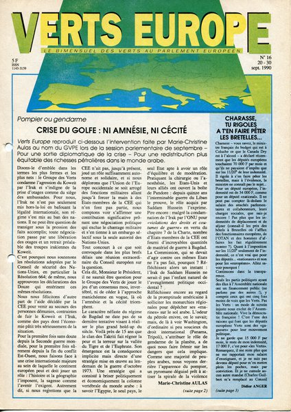 Verts Europe n°16 (1990)