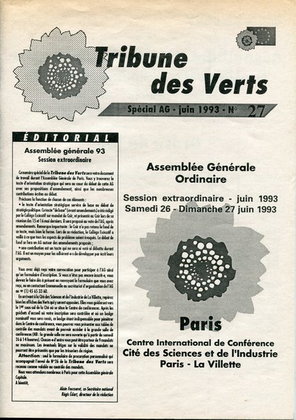 Tribune des Verts n°27 (1993)