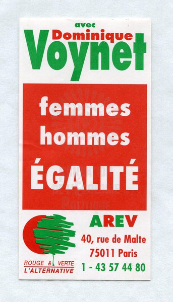 femmes hommes ÉGALITÉ (présidentielle 1995)