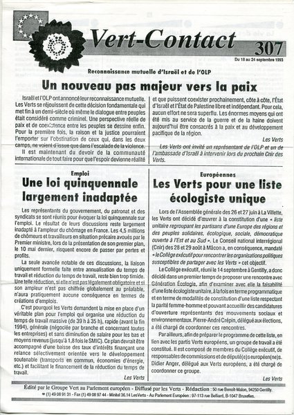 Vert-Contact n°307 (1993)