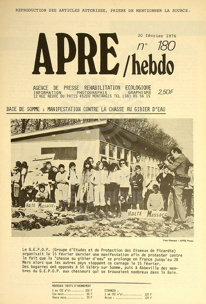 APRE HEBDO N°180 (1976)
